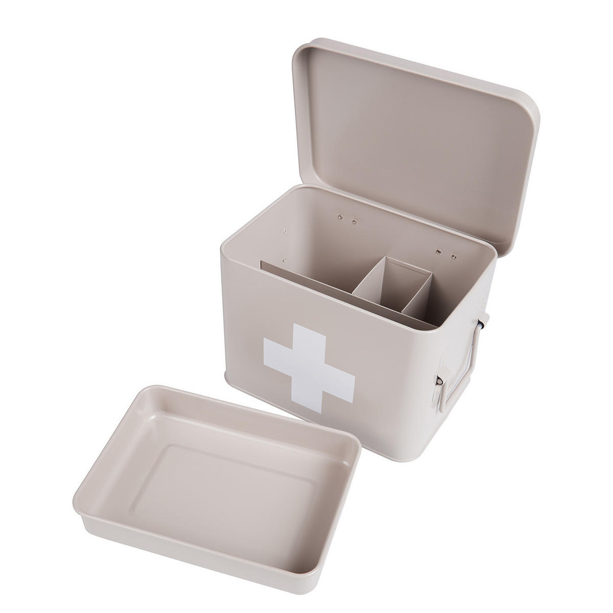 MEDIKAMENTENBOX Medic - Beige, Metall (16/16/22cm) - Butlers