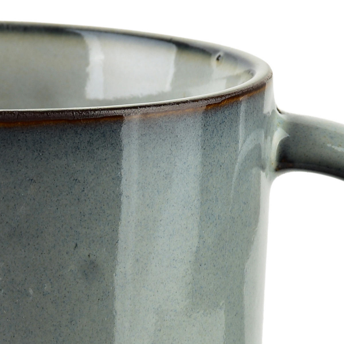 KUBEK BASIC NATURE, keramika - modrá, keramika (0.35L) - Mondex
