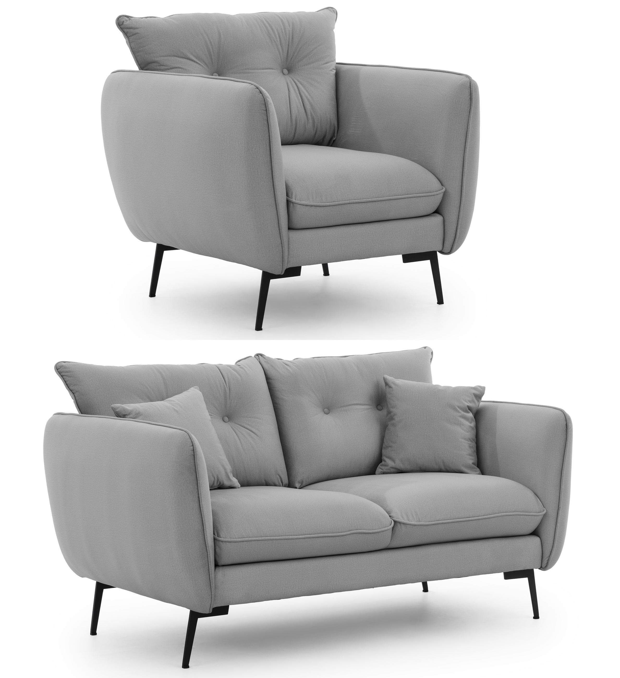S-Style Sitzgarnitur Hellgrau 133x86x59 cm