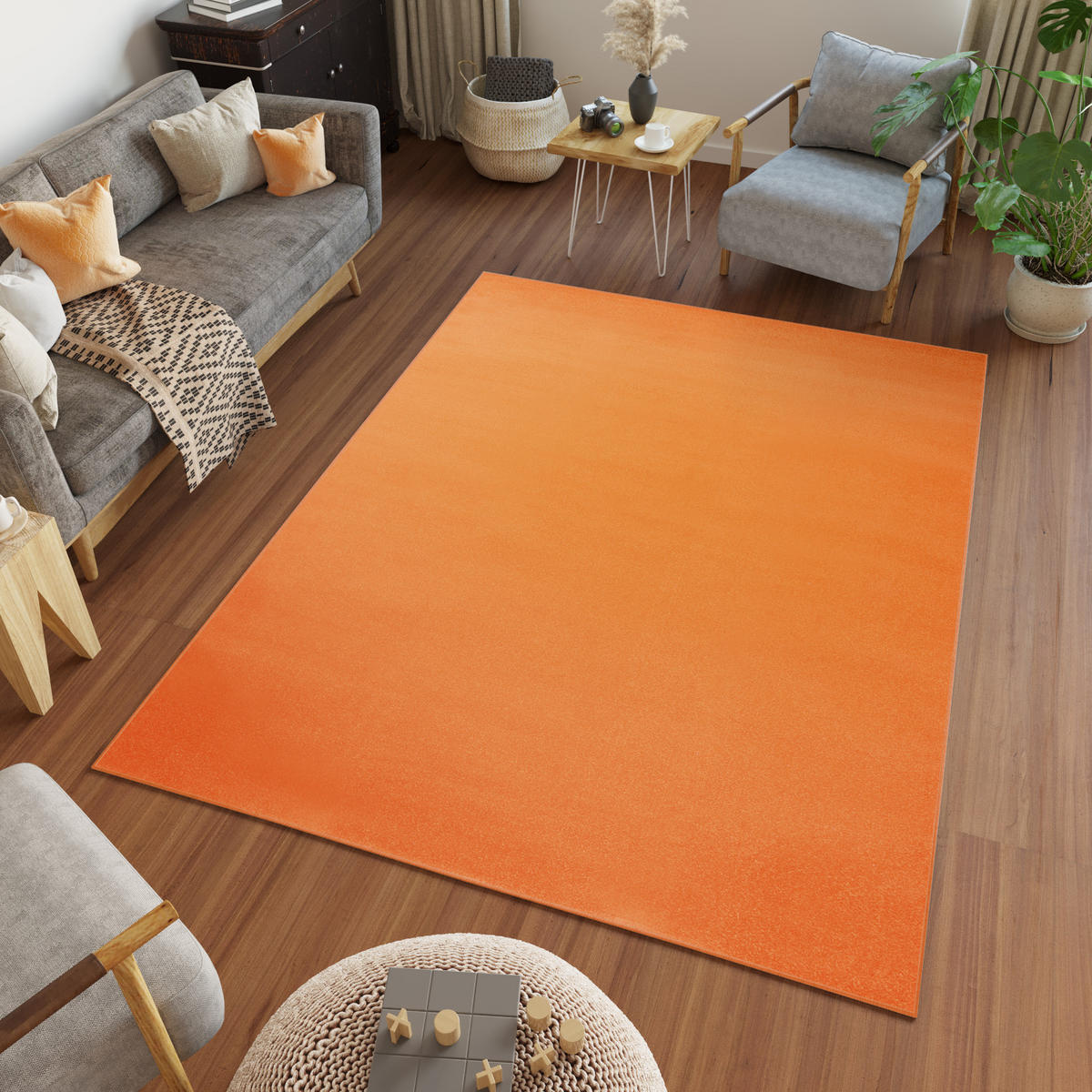 TEPPICH Mono Orange 80/150 cm - Orange, Kunststoff (80/150cm) - Tapiso