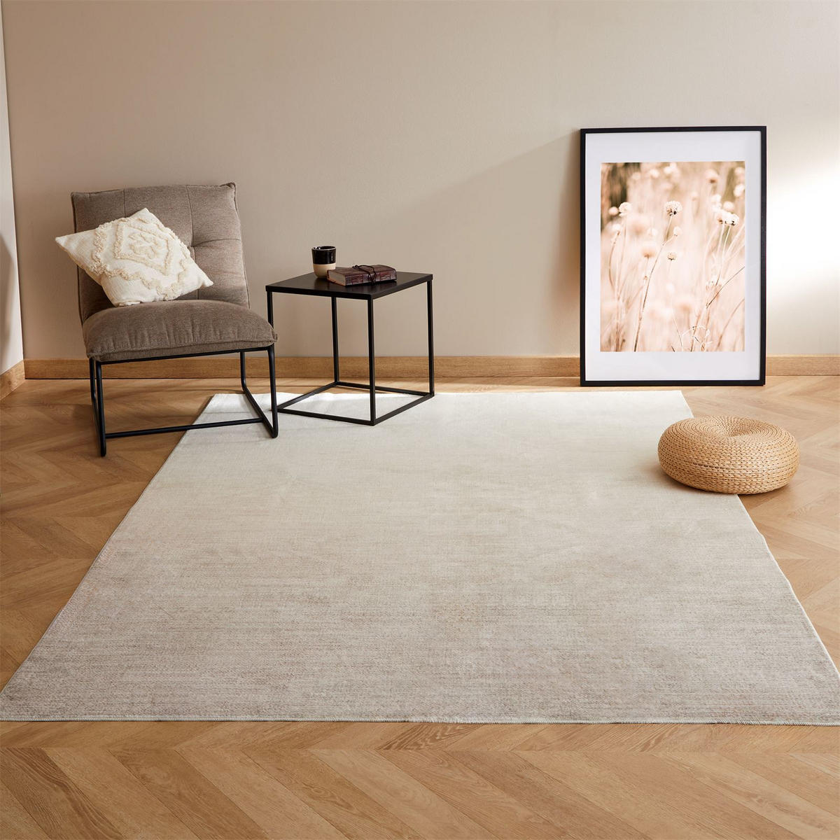 TEPPICH OMBRE - Hellbraun, Textil (160/230cm) - IDIMEX