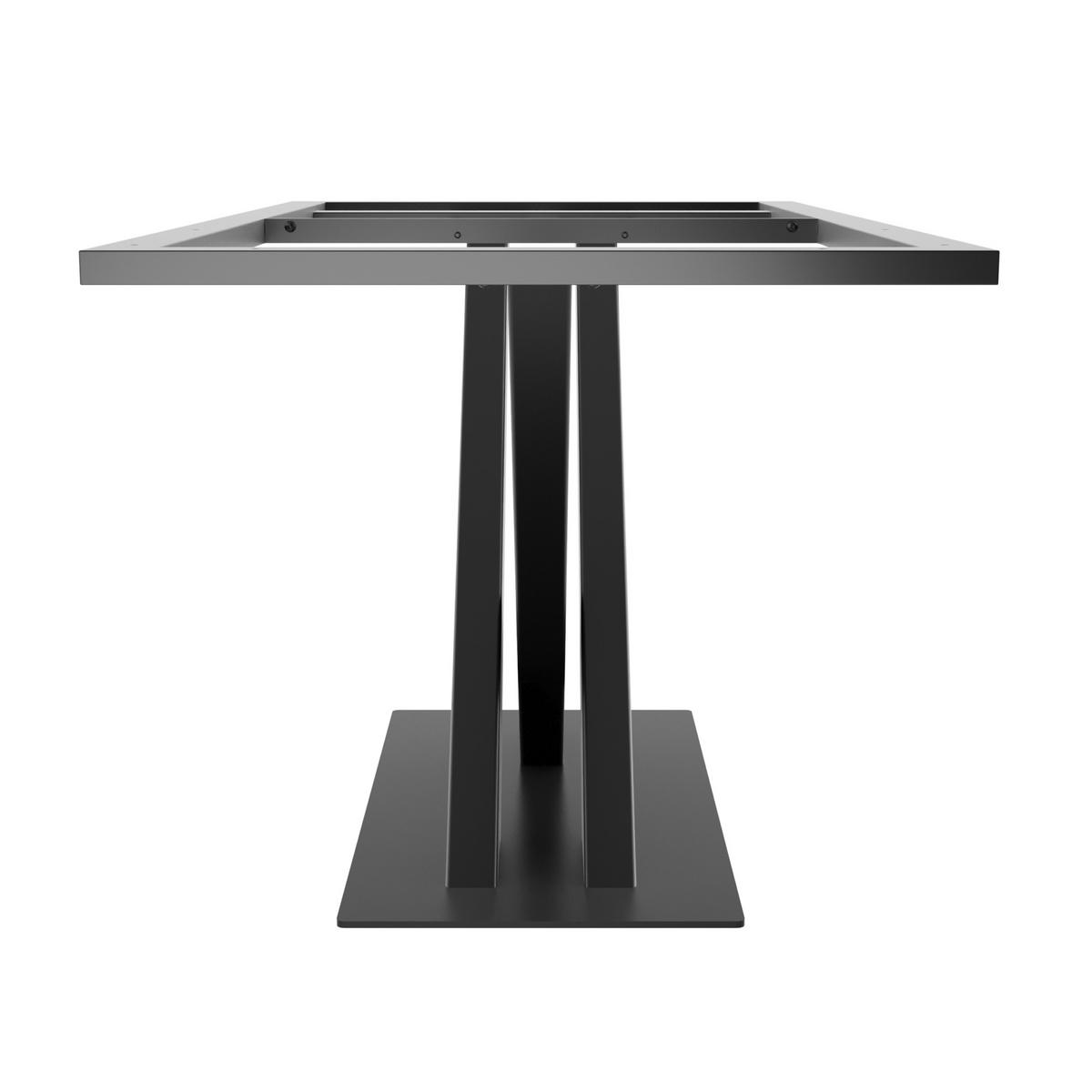 TISCHBEINE Zaniah Frame Metall Schwarz 160/80/74cm - Schwarz, Metall (80/72/160cm) - Metalo Pro