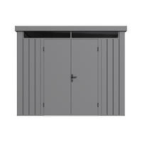 SCHREBERGARTENHAUS - 275 cm x 211 cm - metall - grau Merano - Grau, Metall (275/211/211cm) - Vente-Unique