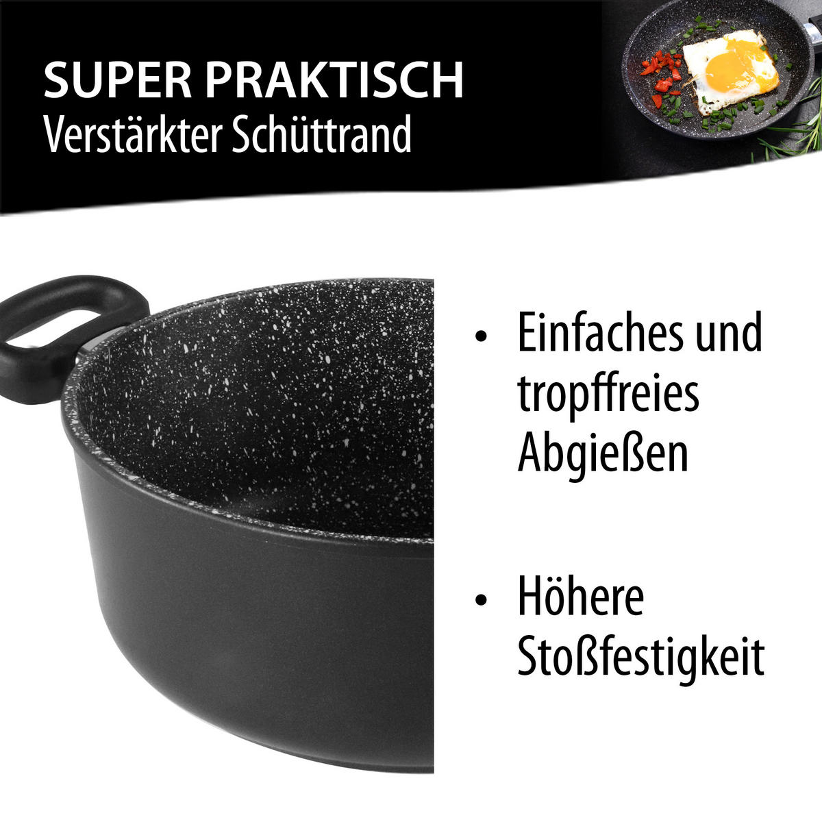 KOCHTOPF - Grau, Metall (24cm) - Stoneline