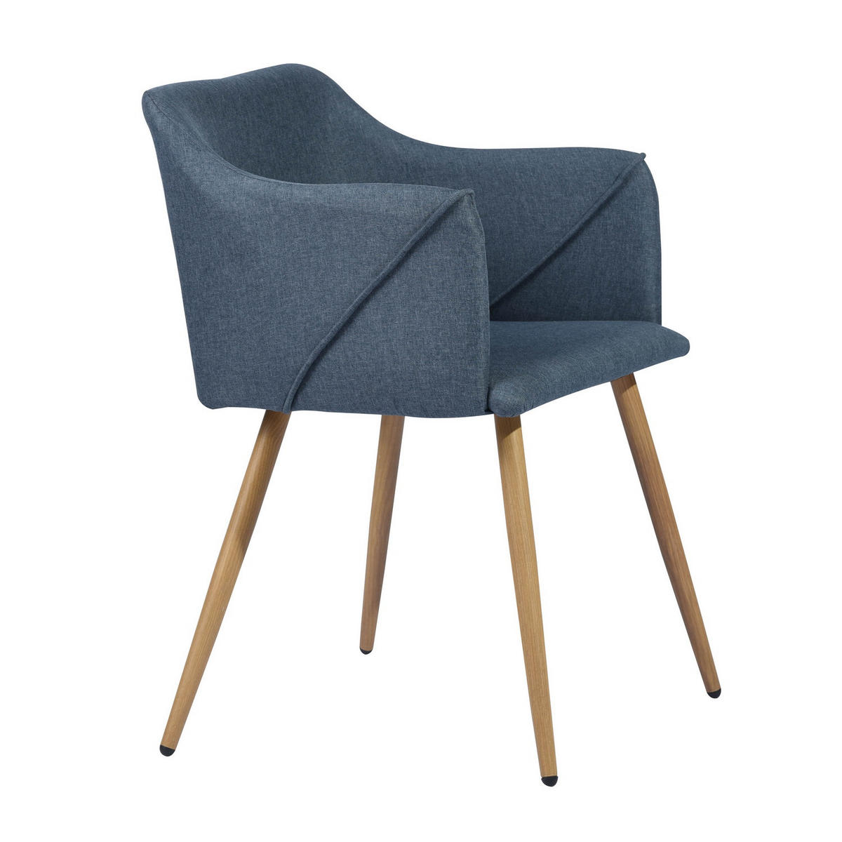 ESSZIMMERSTUHL 2er-Set Stoff Blau - Blau, Holz/Holzwerkstoff (54/75/53cm) - Urban Meuble