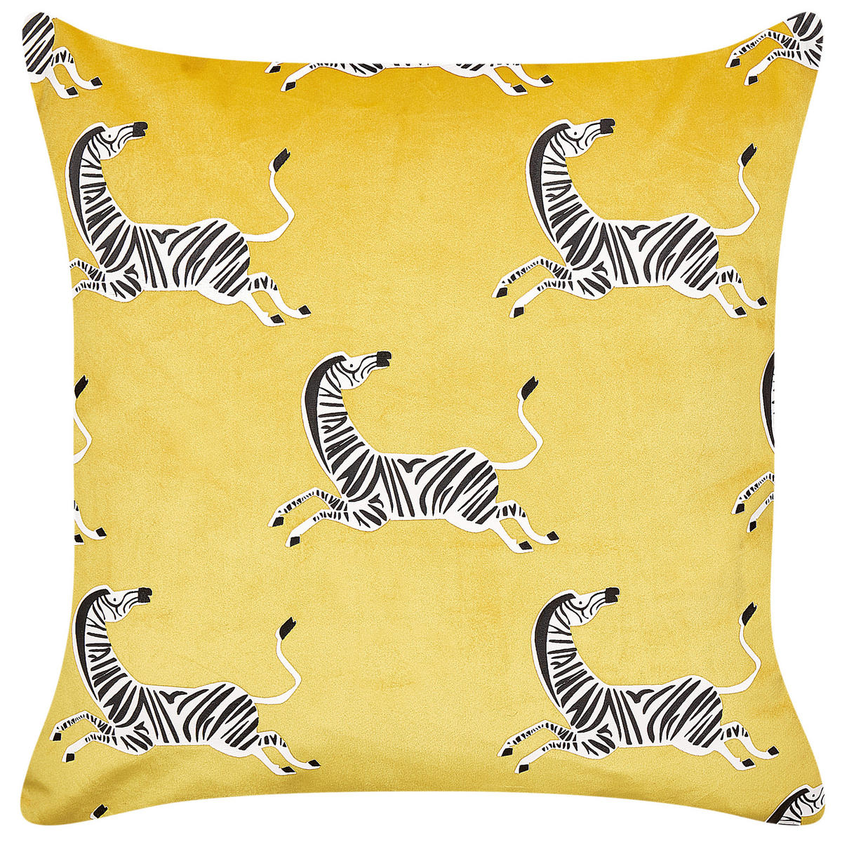 PRYDNADSKUDDE set om 2 gul 45/45 cm Aconitum - Gul, Textil (45/45cm) - Beliani