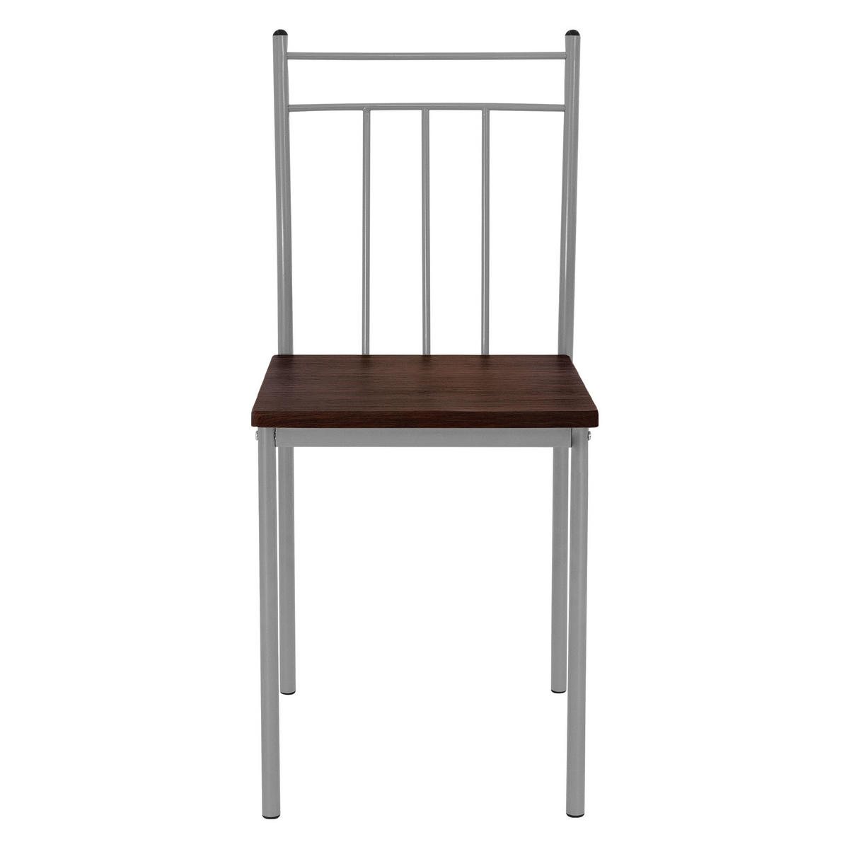 ESSTISCH Set Eiche dunkel - Dunkelbraun, Metall (70/82.5/110cm) - ML-DESIGN