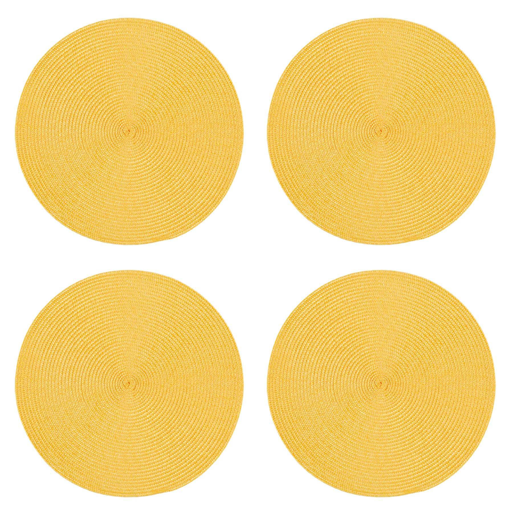 PLATZSET 4er Set Polypro Honig 35 cm rund - Honig, Kunststoff (35cm) - TiborTex