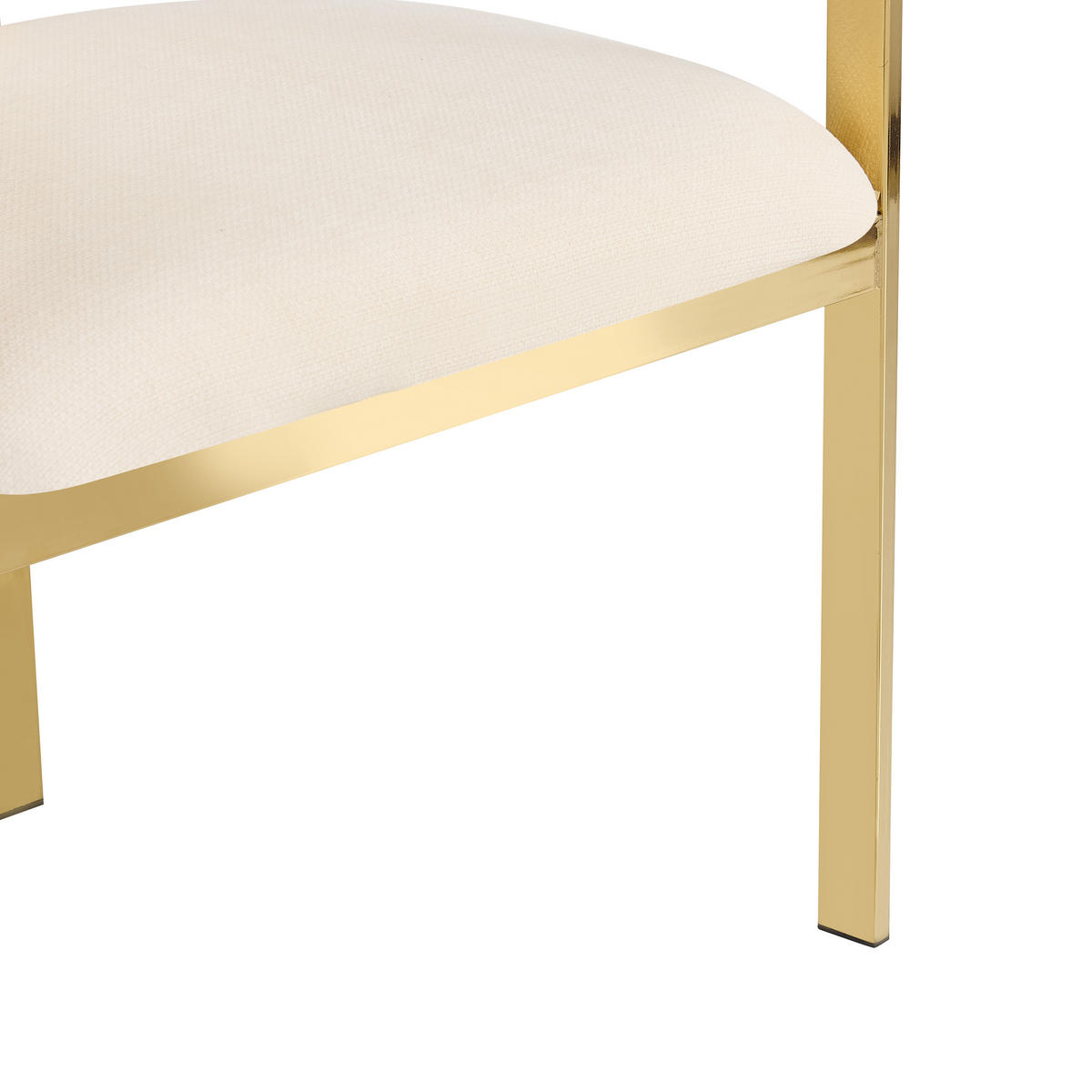 ESSZIMMERSTÜHLE 4er-Set Chenille Gold Metall Beige - Beige/Goldfarben, Textil (60/76/50cm) - FLIEKS