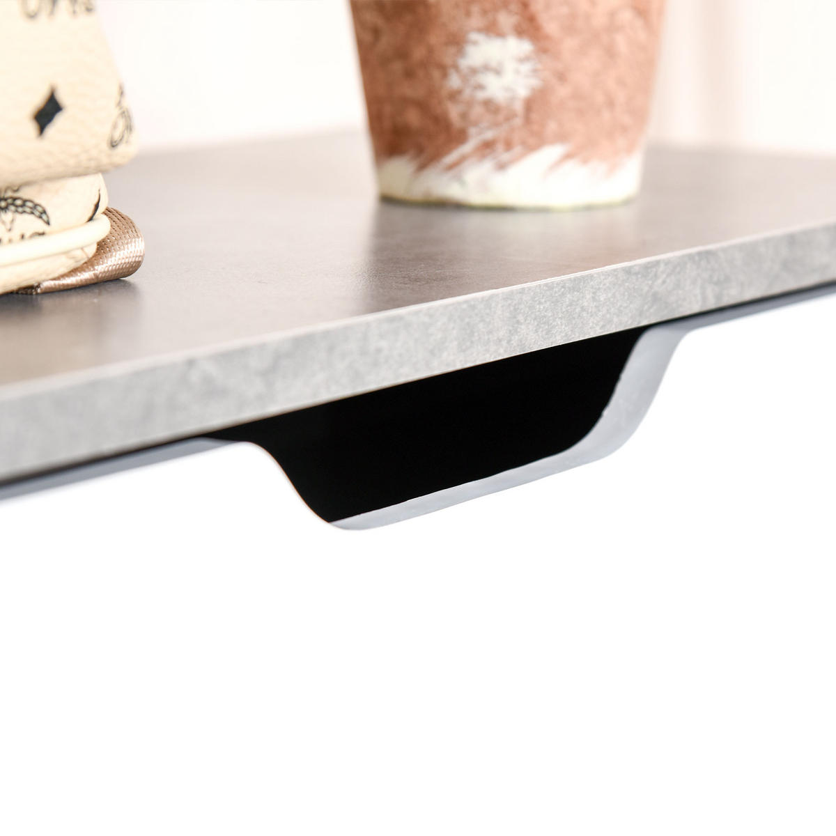 SCHUHSCHRANK DE-14978 2 Klapptüren mit verstellbaren Böden Grau - Weiß, Holzwerkstoff (62.5/81/26cm) - ComfortXL