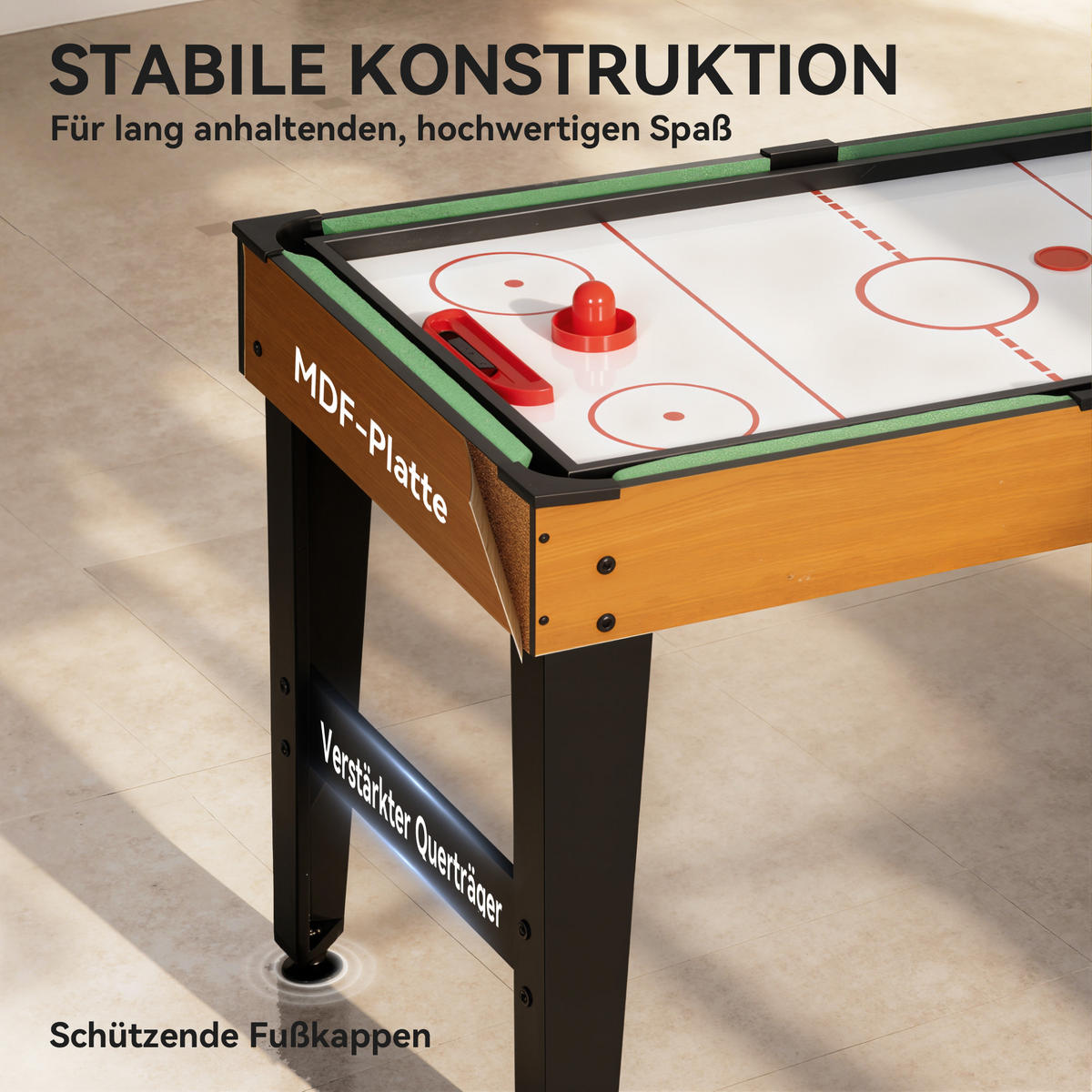 MULTISPIELTISCH 5-in-1 DE-10821 53 Zubehörteile Walnuss - Walnussfarben, Holzwerkstoff (108/134cm) - ComfortXL