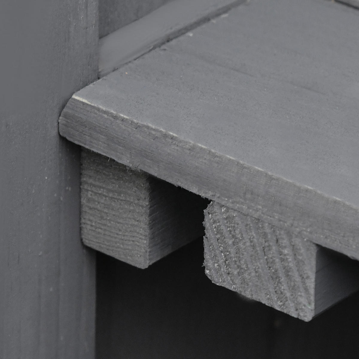 GARTENSCHRANK Doppeltür Dunkelgrau - Grau, Holz (43/88/74cm) - ComfortXL