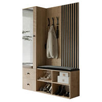 GARDEROBENSCHRANK LUCA in 129/30/196 cm, Artisan-Eiche - Schwarz/Eiche Artisan, Holzwerkstoff/Metall (128.5/195.5/30cm) - Idohome