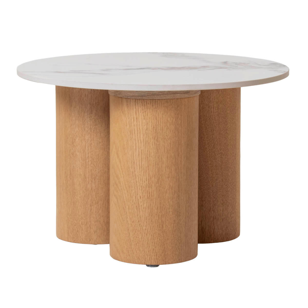 COUCHTISCH 2er-Set aus Keramik, natur - Braun, Holz (70/70/42cm) - Giga Meubel