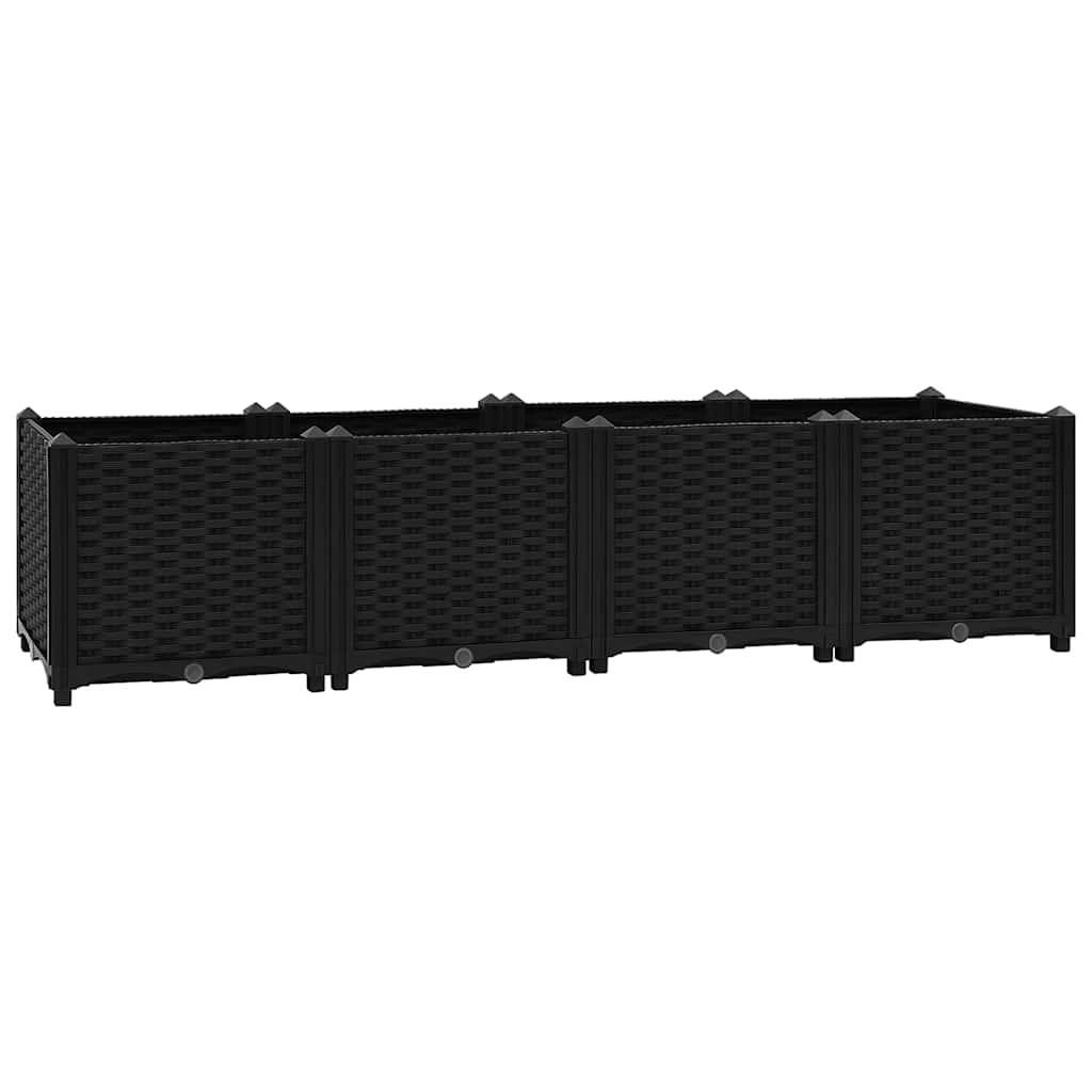 HOCHBEET 160/40/38 cm, aus Polypropylen, Schwarz - Schwarz, Kunststoff (40/38/160cm) - vidaXL