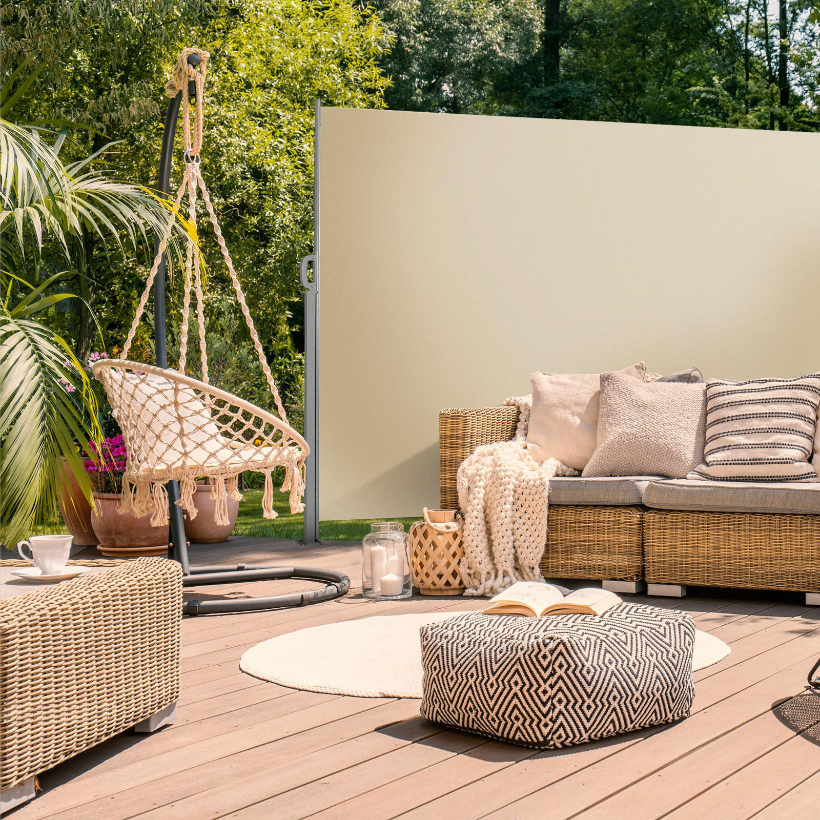 SEITENMARKISE 500x160 Beige - Beige, Textil (500/160cm) - SVITA