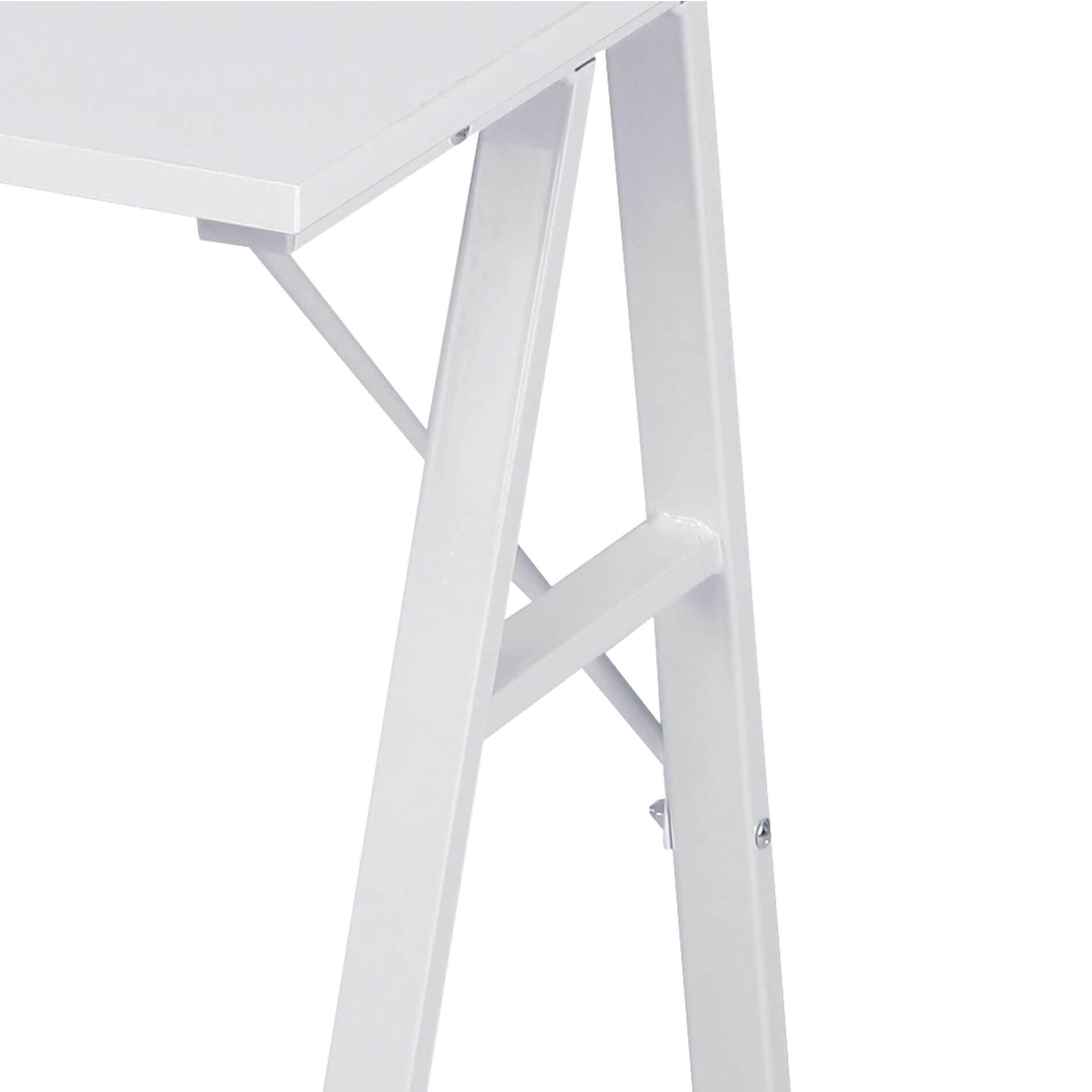 SCHREIBTISCH platzsparend Weiß 50/74/80 cm - Weiß, Holzwerkstoff (74/50/80cm) - Mobili Rebecca