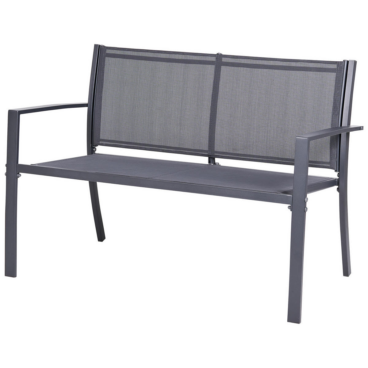 LOUNGE-SET mit Tisch 4-Sitzer TAVOLETO Dunkelgrau Metall - Dunkelgrau, Metall - Beliani