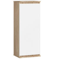 WANDSCHRANK Sonoma Eiche, Weiß 40x30x99 cm - Weiß/Sonoma Eiche, Holzwerkstoff (40/99/30cm) - Akord