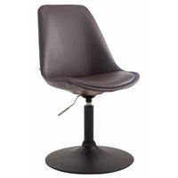 DREHSTUHL Lederlook braun - Schwarz/Braun, Textil/Metall (48/76/57cm) - CLP