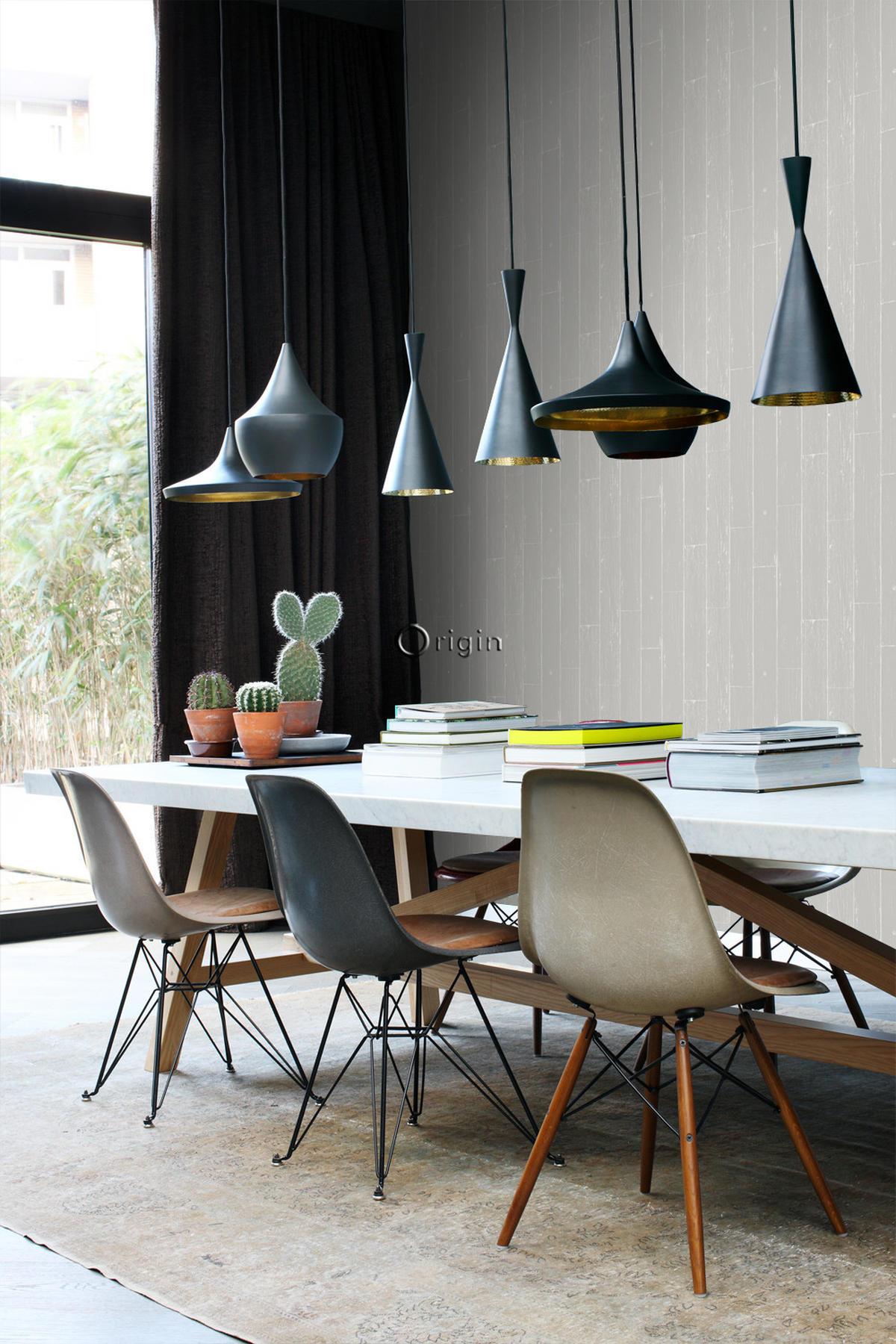 TAPETE Holz-optik 53 cm x 10.05 m - Grau, Papier (53/1000cm) - Origin Wallcoverings