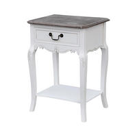 NACHTTISCH RIMINI WHITE Weiß 47x36x70 cm - Weiß, Holz (47/70/36cm) - FURNLUX