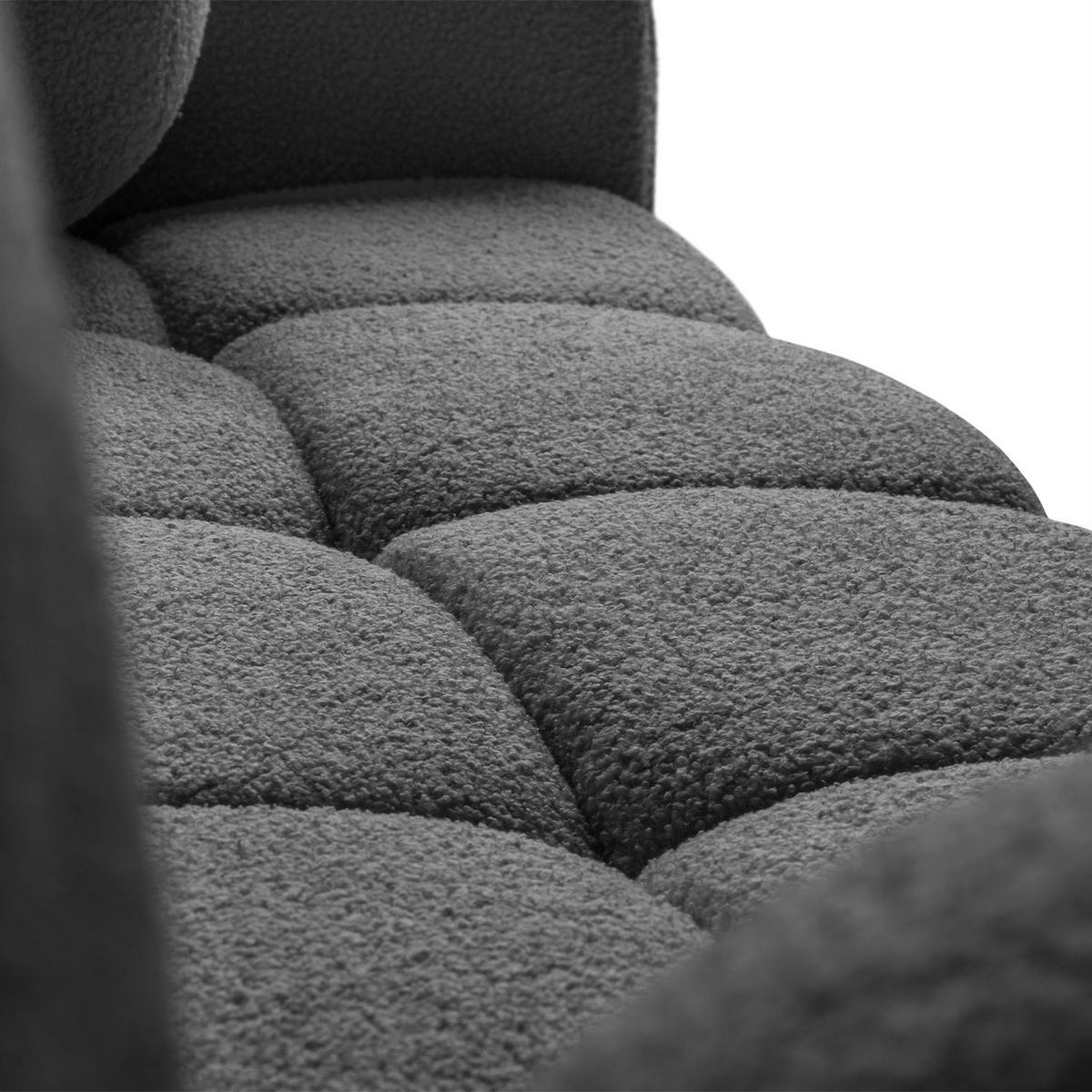 SCHLAFSOFA Morena, zweisitzig, mit Schlaffunktion, Quelle 92 - Dunkelgrau, Textil (207/90/90cm) - Lookway