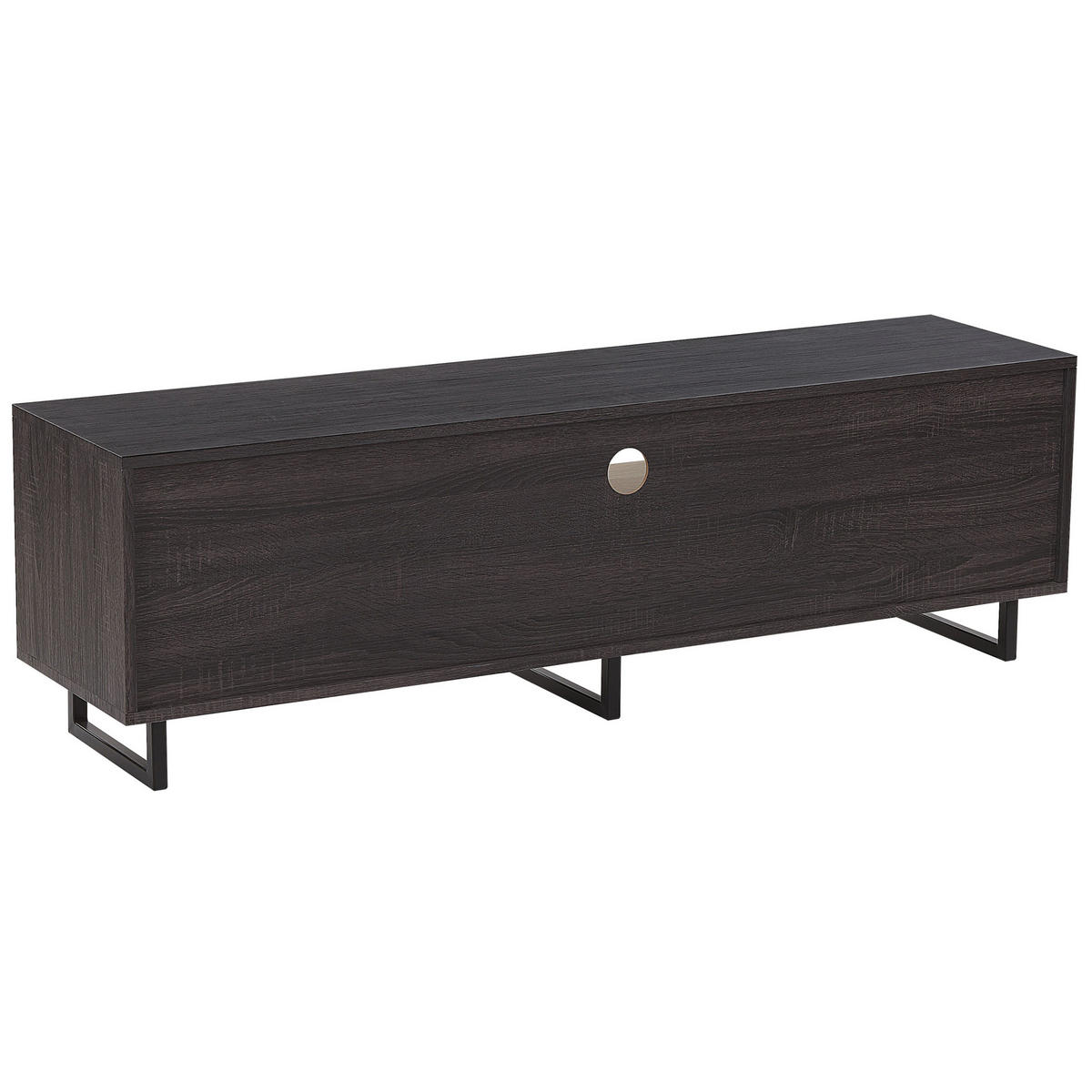 TV-MÖBEL Hellbraun, Dunkelbraun, Schwarz FRANKLIN 35/140/44 - Hellbraun, Holzwerkstoff (140/44/35cm) - Beliani
