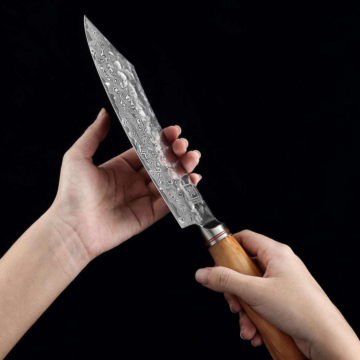 BLOCKMESSER 20 cm - Braun, Holz/Metall (34cm) - Zayiko