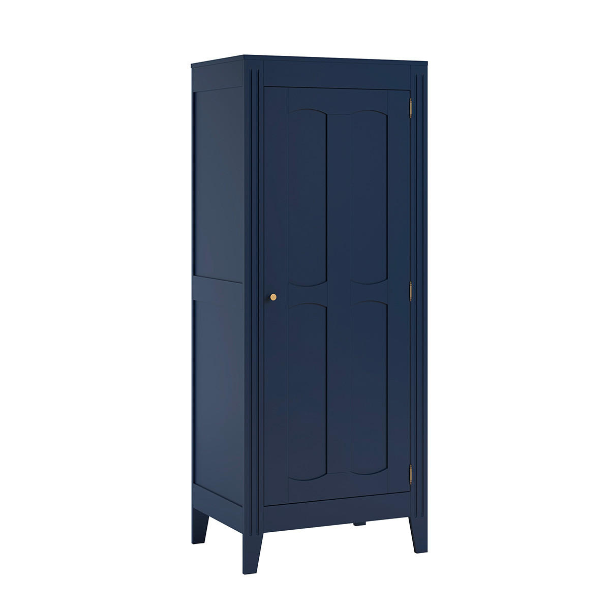 SCHRANK 1 Tür Blau - Blau, Holzwerkstoff (80/197/55cm) - Petits-meubles