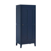 SCHRANK 1 Tür Blau - Blau, Holzwerkstoff (80/197/55cm) - Petits-meubles