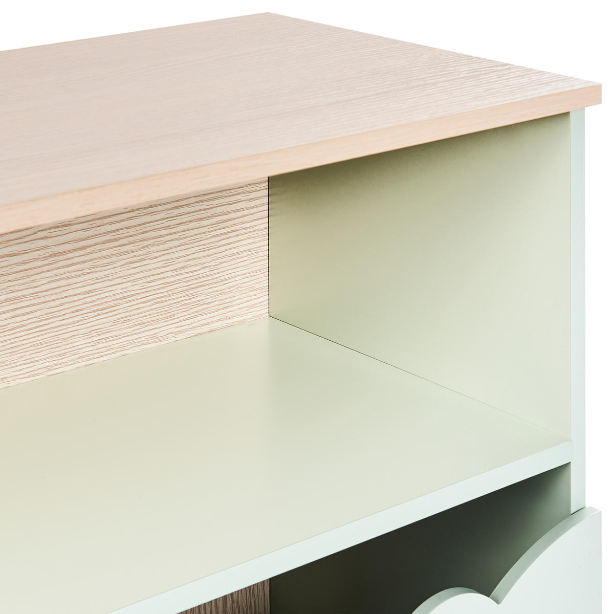 SKŘÍŇ Světle zelená Lackey - světle zelená, kompozitní dřevo (70/74/30cm) - Beliani