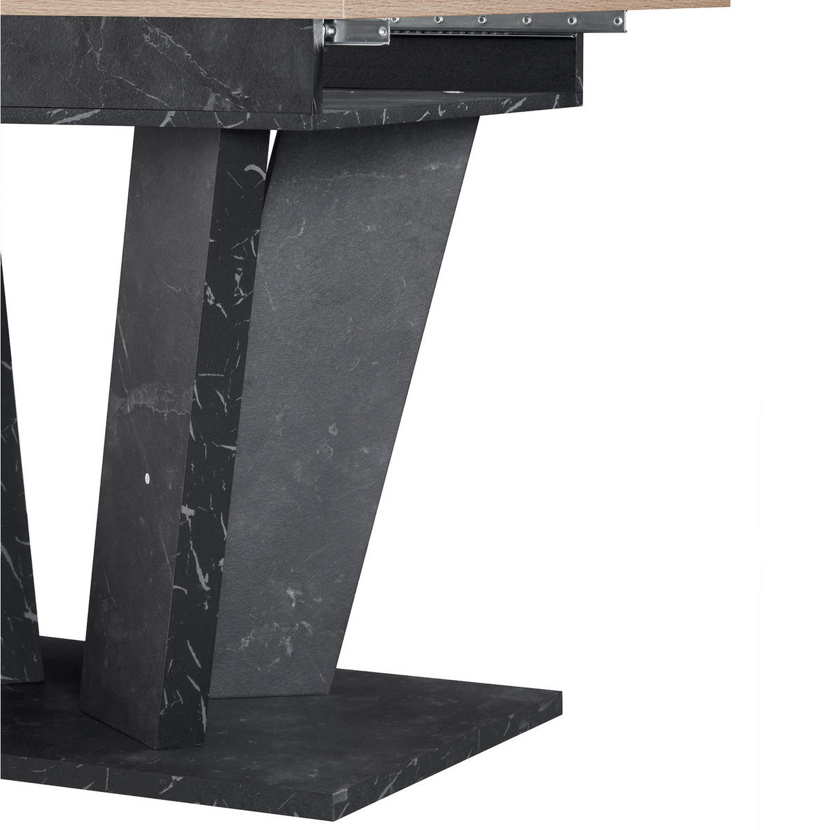 ESSTISCH WILLEM 120-160/80/76 cm - Anthrazit/Eiche San Remo, Holzwerkstoff (80/120/76cm) - B&D Home