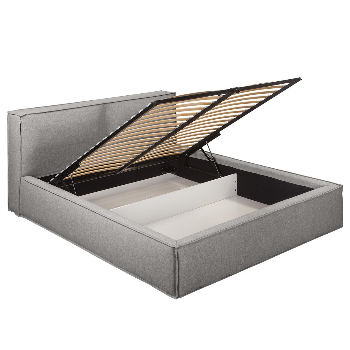 POLSTERBETT - Grau, Textil (140/200cm) - home24