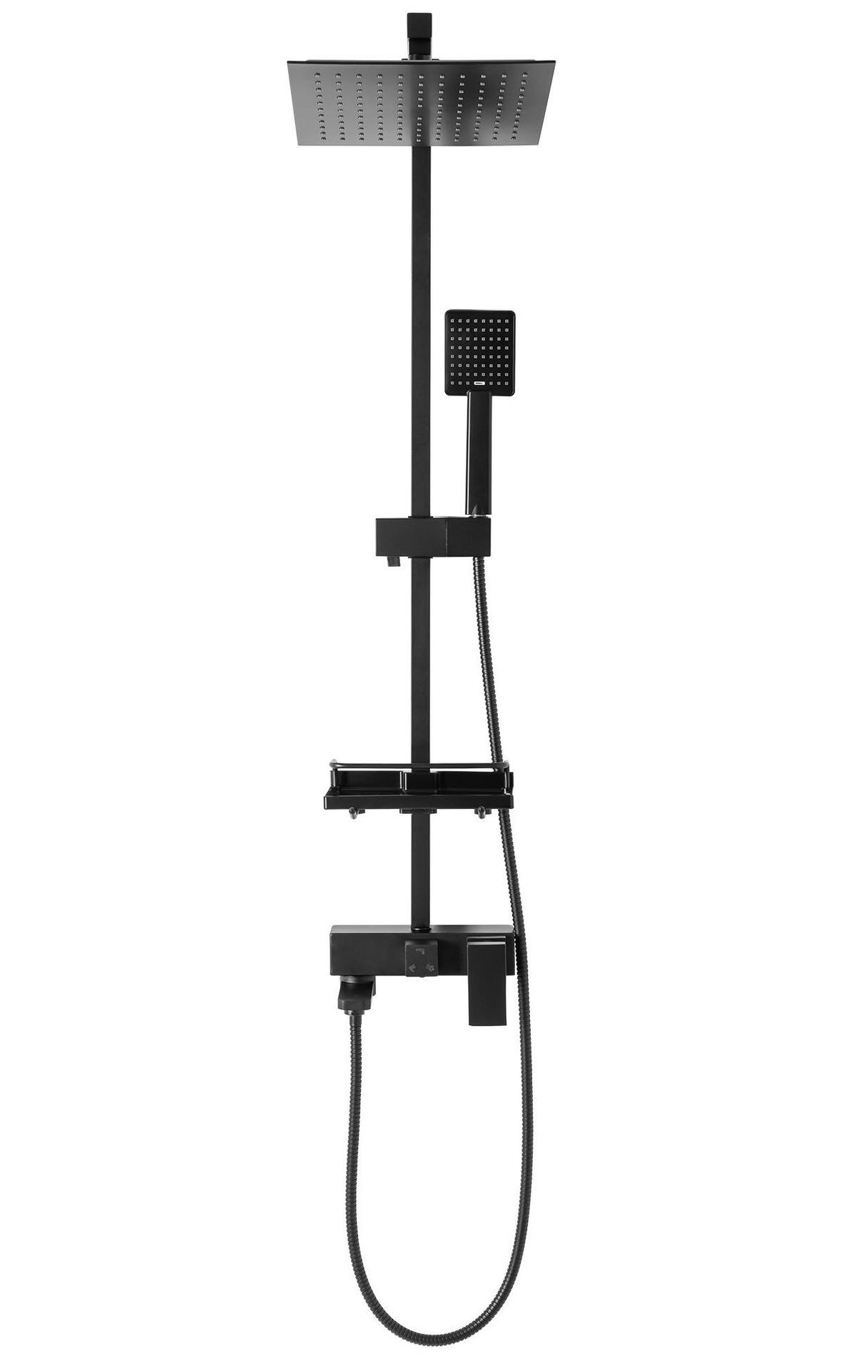 DUSCHSET Rea Jack Black - Schwarz, Metall (21.5/102/45cm) - REA
