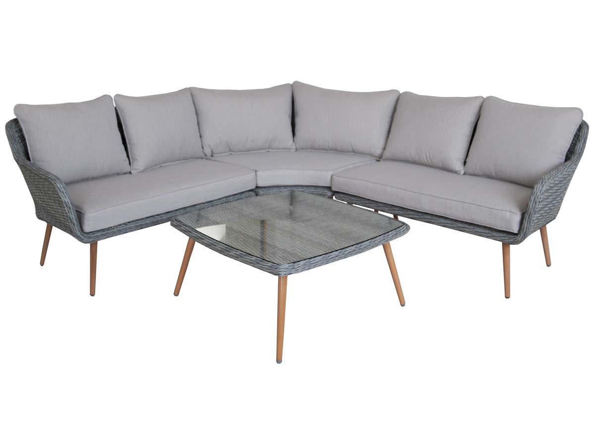 GARTENSITZGRUPPE milazzo - Hellgrau, Metall - Habitat Garten