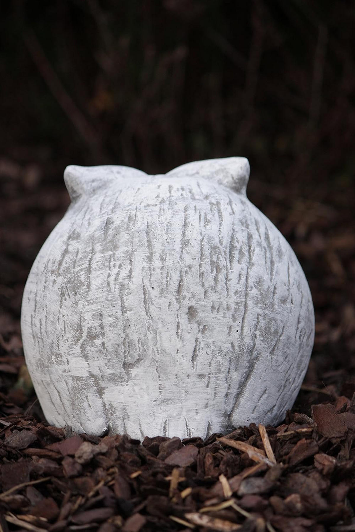 STEINFIGUR Eule Esther, massiver Steinguss, Frostfest - Grau, Stein (12/14/8cm) - stoneandstyle