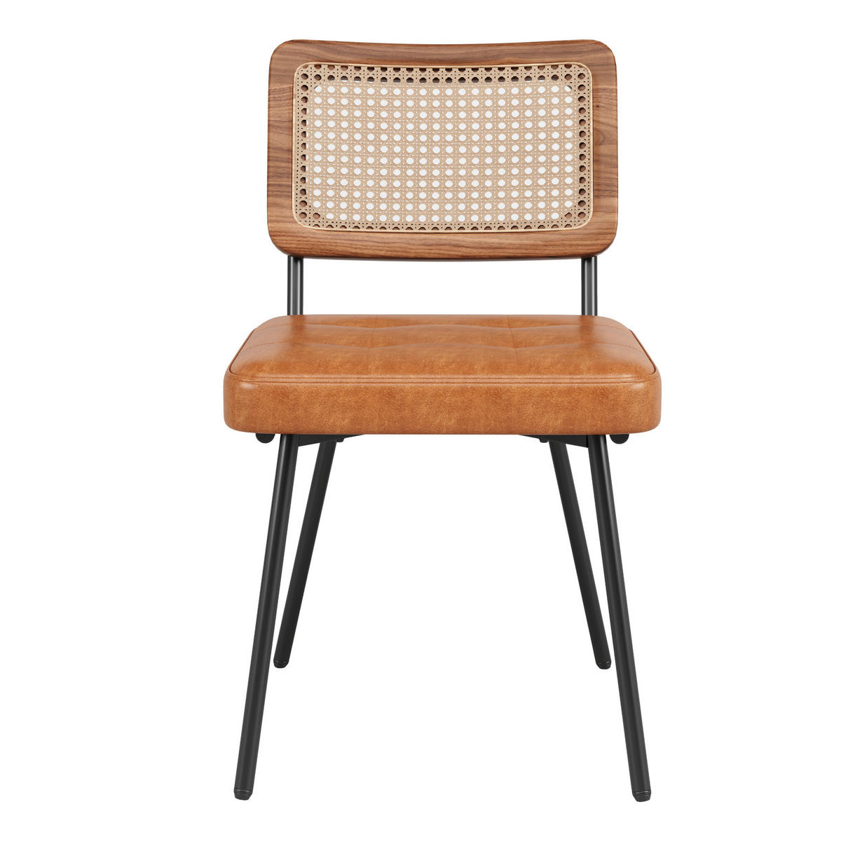 ESSZIMMERSTUHL ergonomisch 61 x 46 x 79 cm PU Braun - Braun, Metall (44/79/46cm) - Meubliv