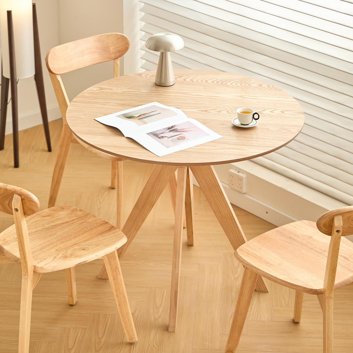 ESSTISCH Rund Braun 90 x 90 x 76 (cm) - Braun, Holz (90/90/76cm) - Nordlys
