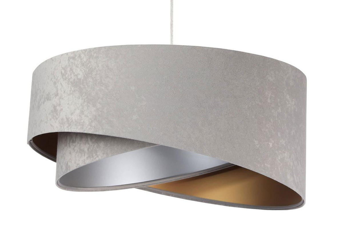 HÄNGELEUCHTE Grau 50/23 cm - Silberfarben, Kunststoff (50/1/23cm) - ONZENO