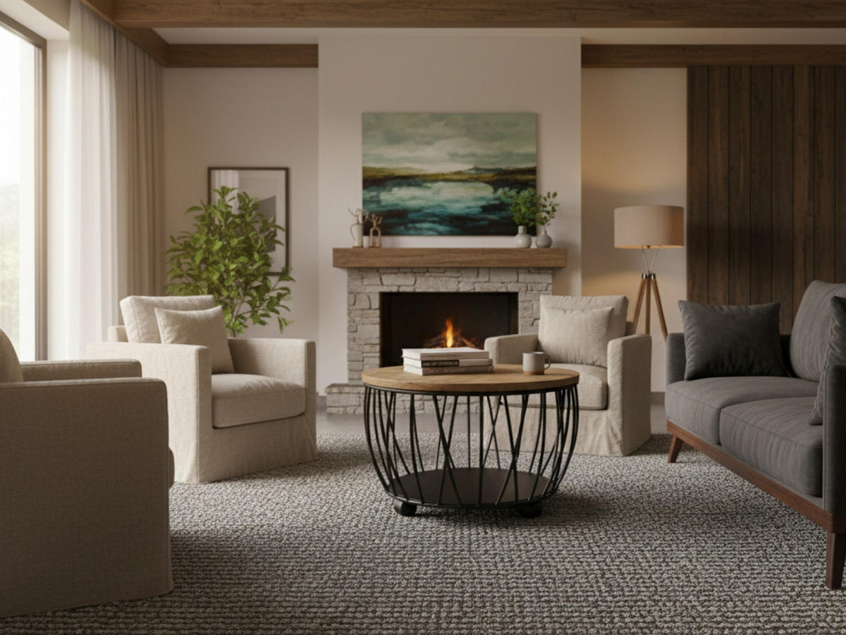 COUCHTISCH Talsano Mangoholz 57x40 cm - Schwarz/Braun, Metall (57/57/40cm) - Mr. Deko