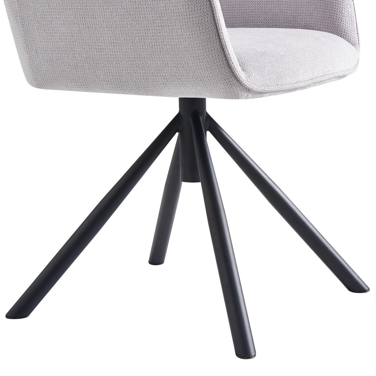 ARMLEHNSTUHL LATONA Sand - Grau, Textil/Metall (59/84/62cm) - B&D Home