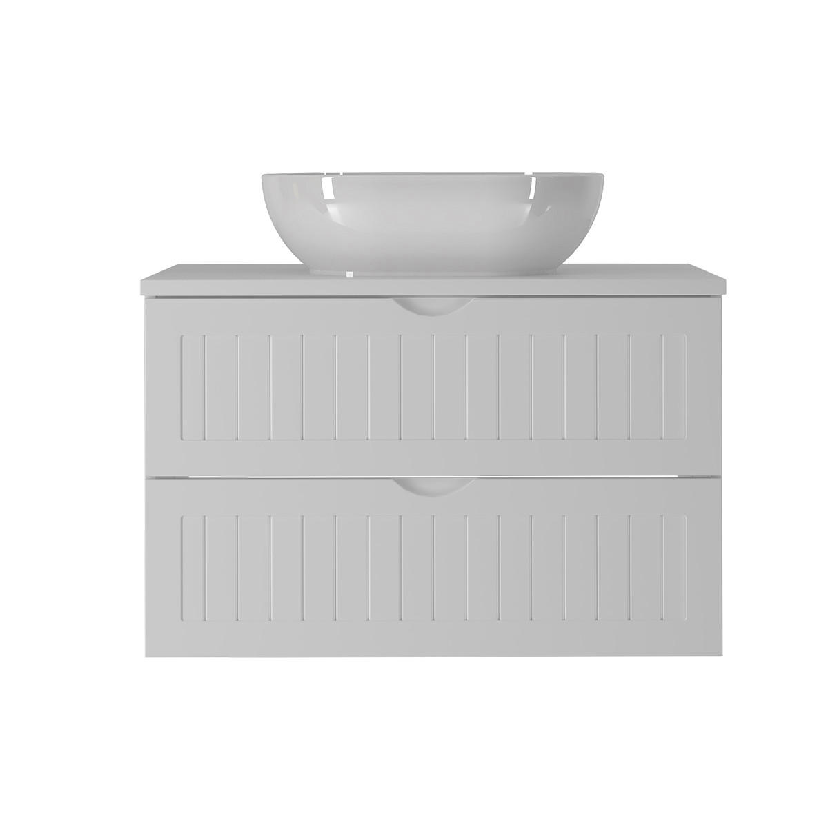 UMÝVADLO 80.6cm Soline Biela - biela, kompozitné drevo (80.6/52.2/45.8cm) - Petits-meubles