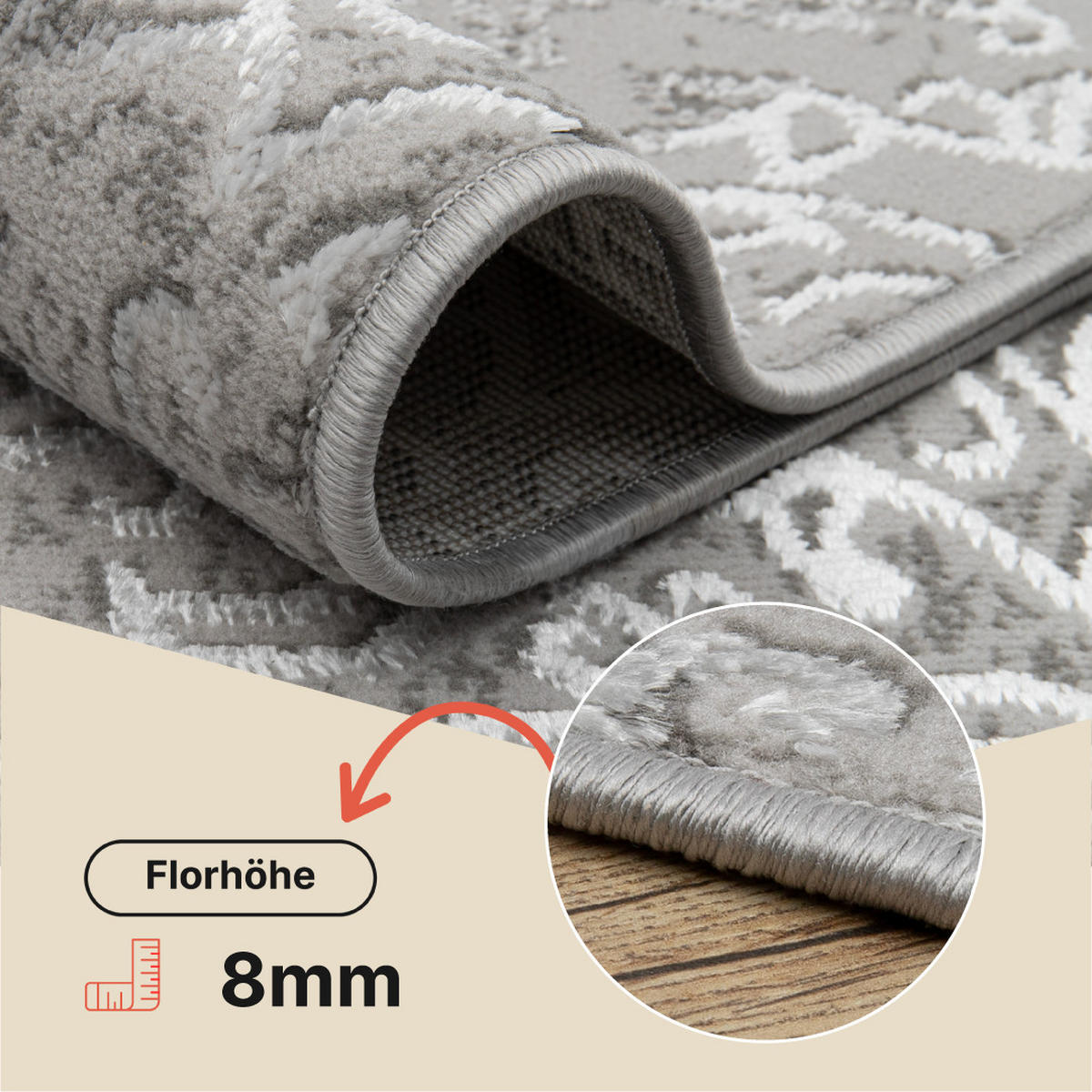 TEPPICH ARES Grau 250/350 cm - Grau, Textil (250/350cm) - Tapiso