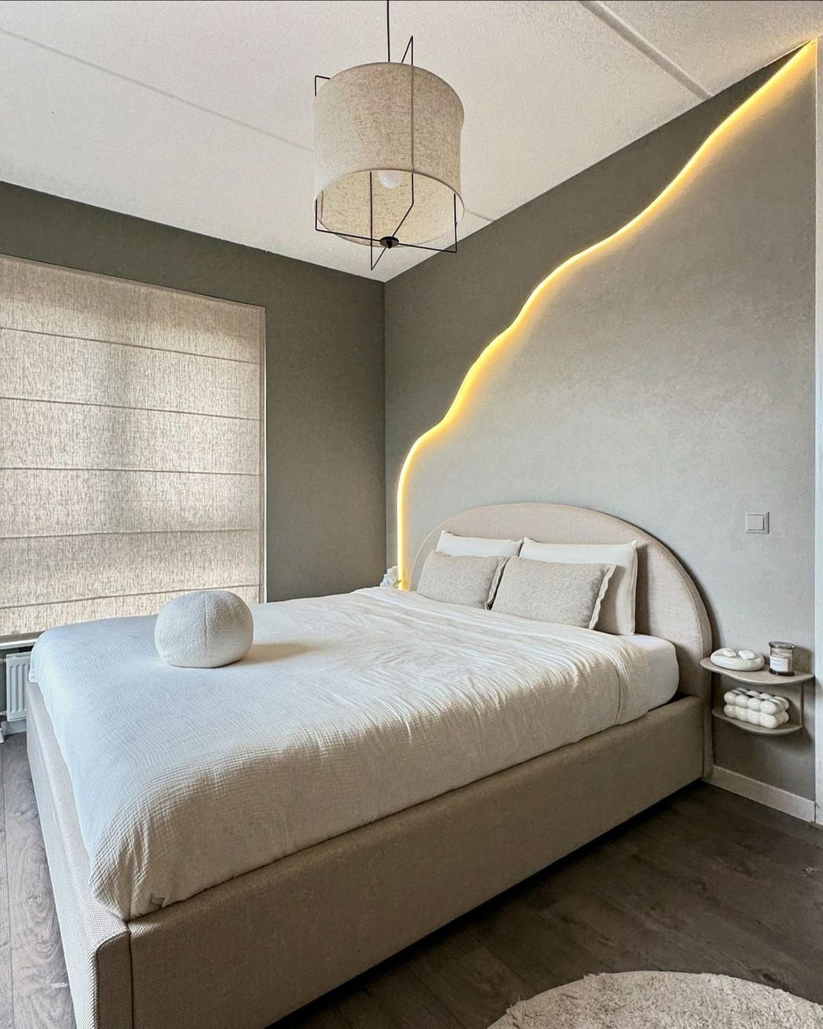 PAT cu spațiu de depozitare 160x200 cm bej Vaucluse - bej, material textil (160/200cm) - Beliani