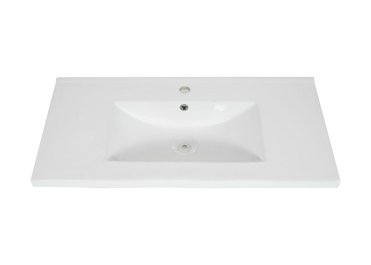 WASCHBECKEN eckig Weiß - Weiß, Keramik (92/17/46cm) - MCW