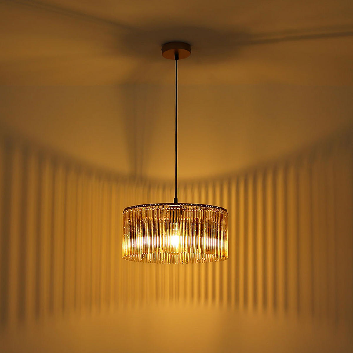 LED HÄNGELEUCHTE Leeds Gold - Goldfarben, Metall (35/35/135cm) - Nowa