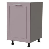 UNTERSCHRANK Bari D1D/50 Grau / RAL 4009 pastellviolett 50 / 50 / 82cm - Violett/Grau, Holz/Holzwerkstoff (50/82/50cm) - Feldmann-Wohnen