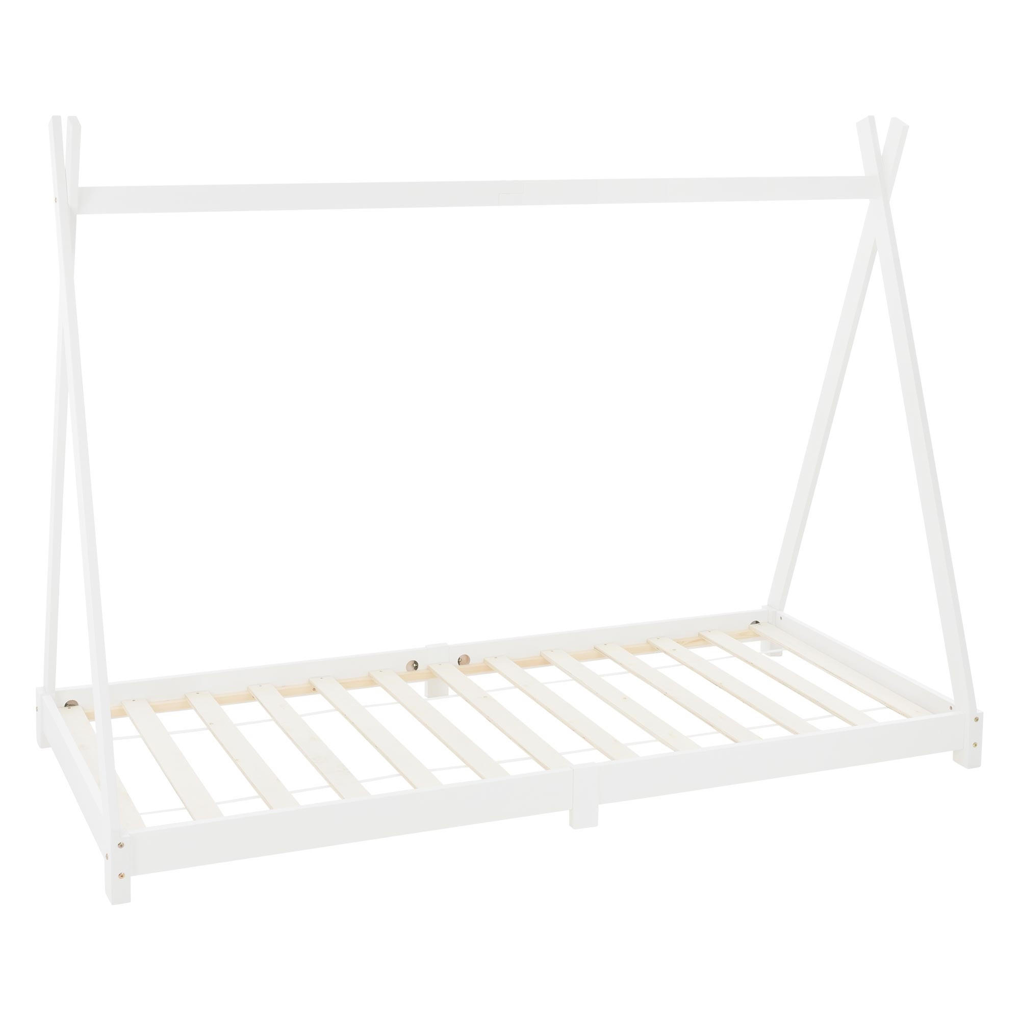 KINDERBETT Tipi 90x200 cm Weiß - Weiß, Holz (90/200cm) - ML-DESIGN
