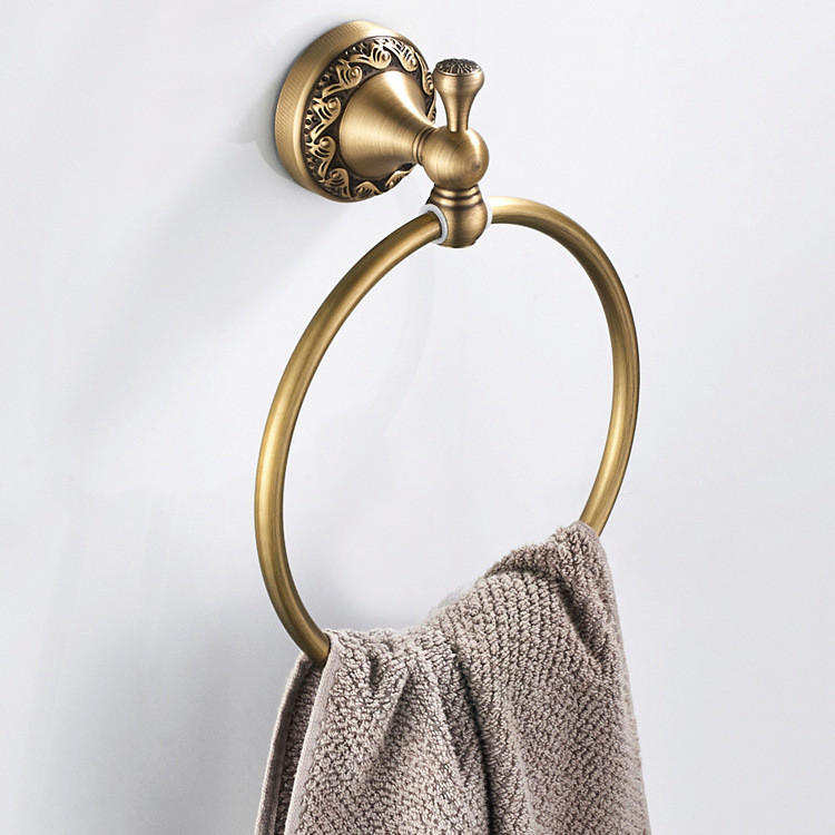 HANDTUCHRING – Antikgold – 18 cm Durchmesser - Goldfarben, Metall (18/7/20cm)